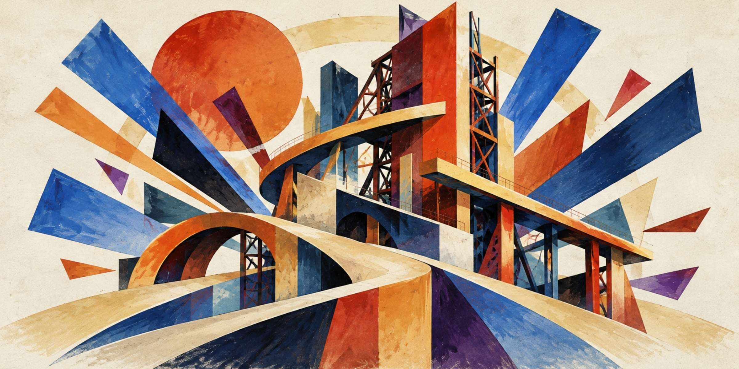 Interconnected structures representing the different stages of a project, bringing people, resources, schedules and costs together.