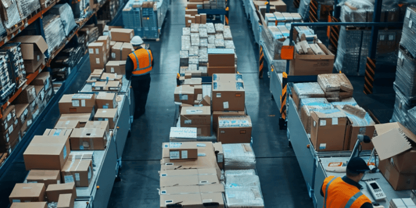 Warehouse stock and supplies for service businesses.